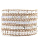 Chan Luu | Light Blue Wrap Bracelet on Beige Leather