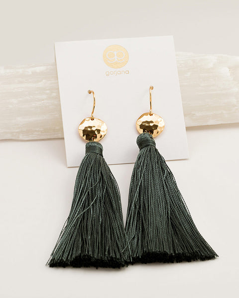 Gorjana | Leucadia Slate Blue Tassel Earrings – Online Jewelry