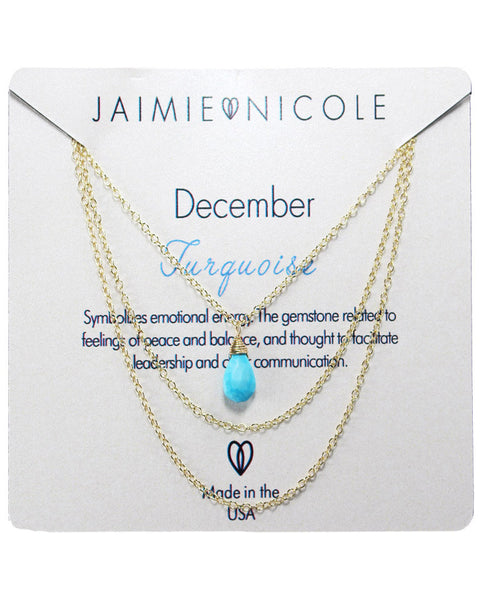 Turquoise Birthstone Necklace [For December]